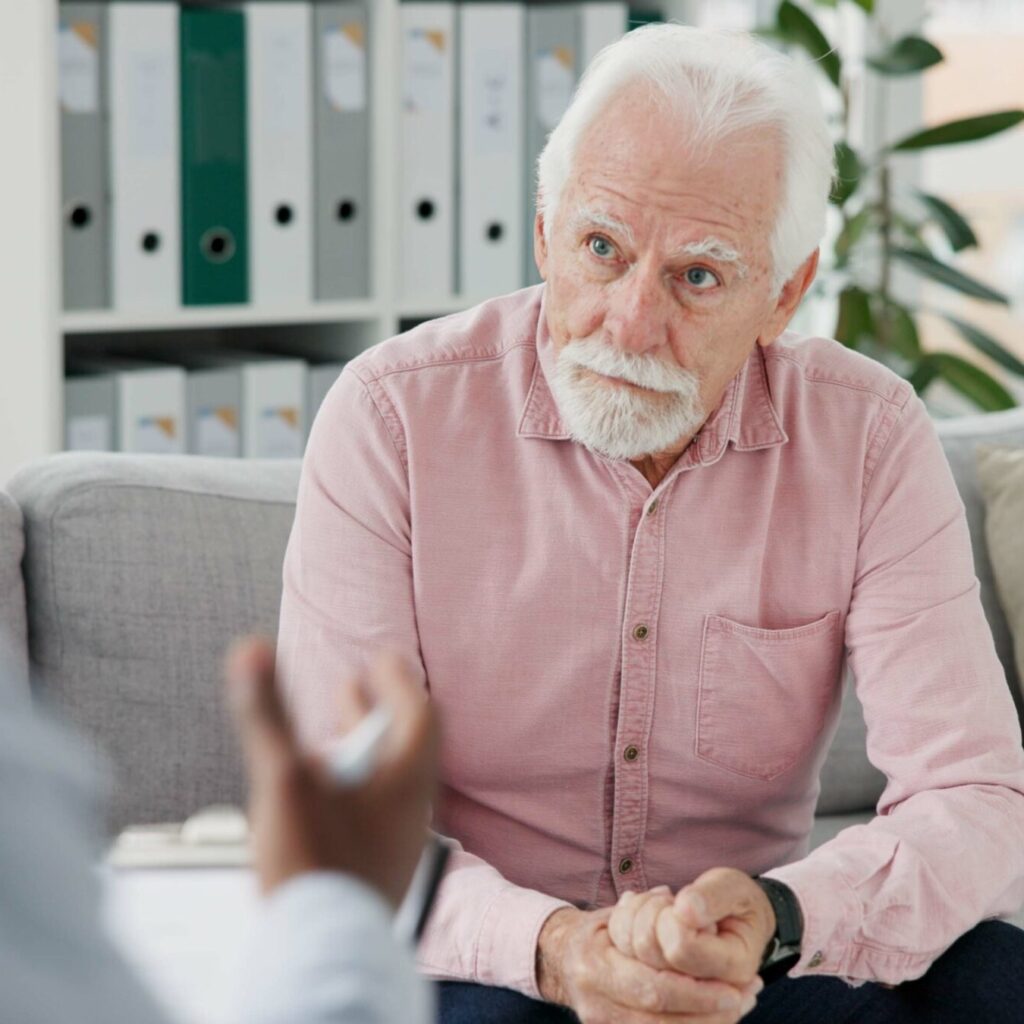 How couples counseling can make you more discouraged Psychologist Therapy Or Old Man Consulting In Coun QZLU94X Scaled 1 1024x1024